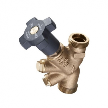 Вентиль свободного потока "Aquastrom"(F) бронза, Ду 32, G 1 1/2" x G 1 1/2" без сливного штуцера