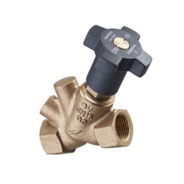 Вентиль свободного потока "Aquastrom" (F) бронза, Ду20, Rp 3/4" x Rp 3/4" без сливного штуцера