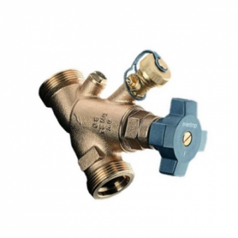 Вентиль свободного потока "Aquastrom"(F) бронза, Ду 32, G 1 1/2" x G 1 1/2" со сливным штуцером