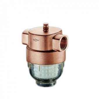 Фильтр для очистки воды "Aquanova Compact" с ВР, Ду25, 1", из латуни